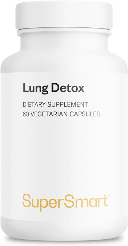 Supersmart Lung Detox (Advanced Formula) - with Quercetin, Bromelain, Curcuminoids, EGCG - Non-GMO & Gluten-free - 60 Vegetarian Capsules