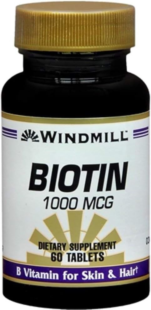 Windmill Biotin 1,000 mcg Tablets, 60 Tablets - görsel 1
