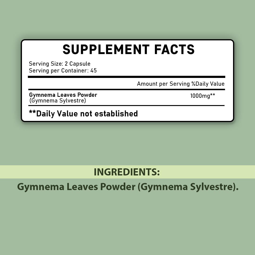 mi Nature Gymnema Sylvestre Tablets - 1000 mg, 90 Tablets - Vegan - görsel 2