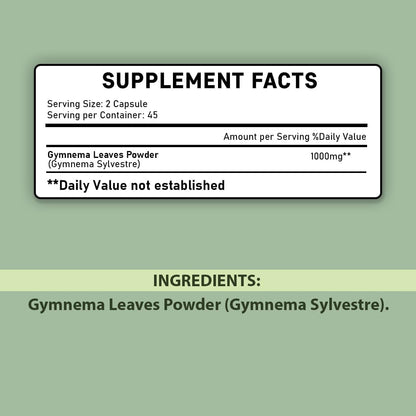 mi Nature Gymnema Sylvestre Tablets - 1000 mg, 90 Tablets - Vegan