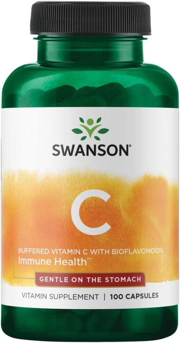 Swanson Buffered Vitamin C with Bioflavonoids 500 mg, 100 Capsules - görsel 1