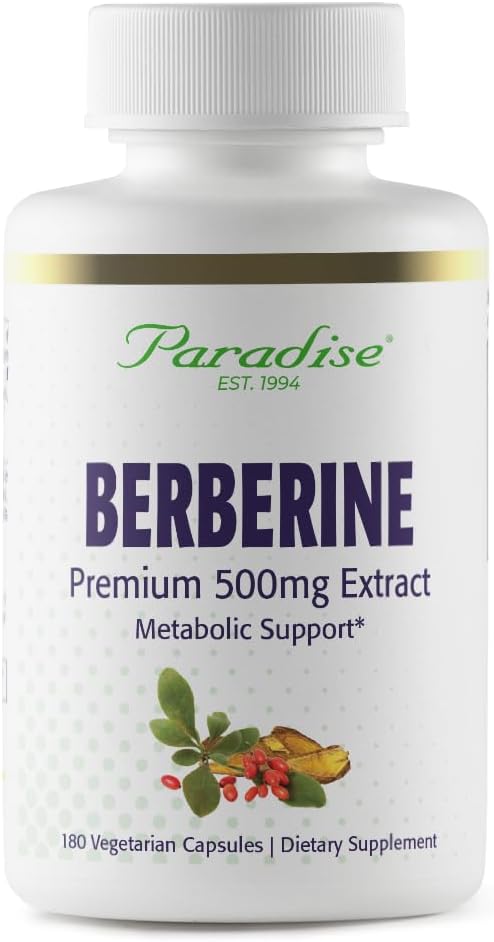 Paradise Herbs Berberine Extract, 500 mg, 60 Vegetarian Capsules - görsel 8