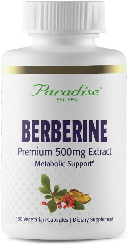 Paradise Herbs Berberine Extract, 500 mg, 60 Vegetarian Capsules