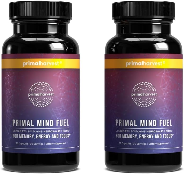Primal Mind Fuel Brain Supplement – Nootropic for Focus, Energy and Memory (2 Pack) - görsel 1