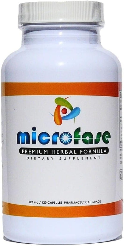 Microfase Premium Herbal Formula - Intestinal Support for Humans and Pets - 120 Capsules