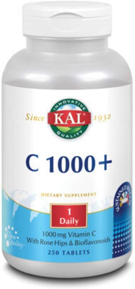 KAL C-1000 Plus Sustained Release Vitamin C 1000 mg, 250 Tablets - görsel 1