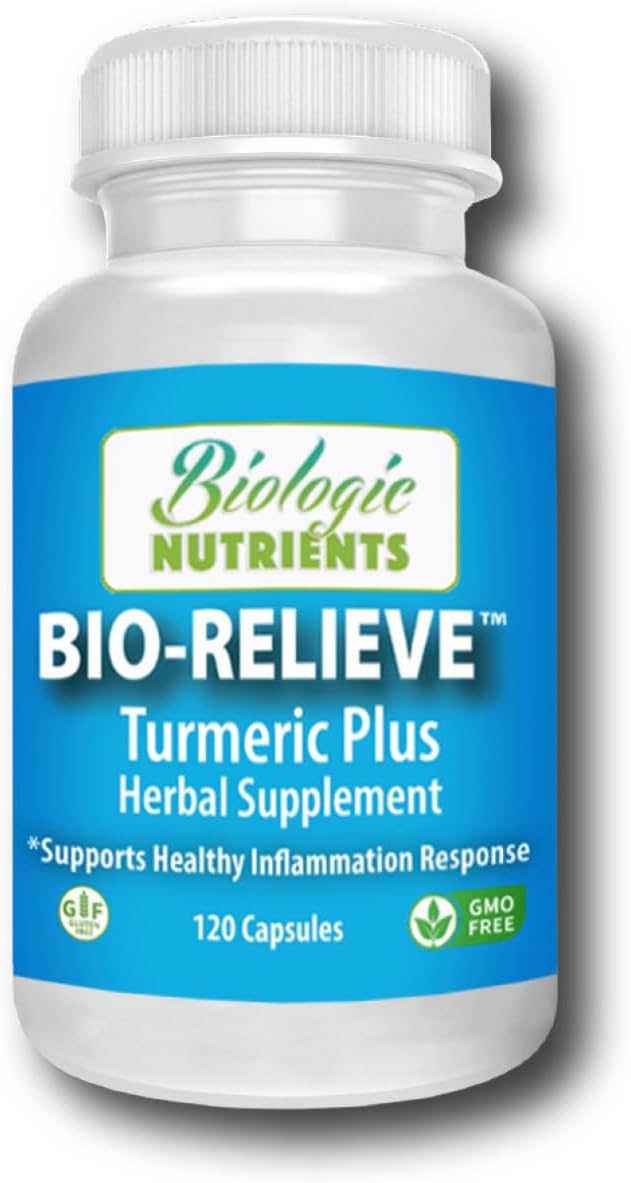 Bio-Relieve Turmeric Supplement - 10-in-1 Herbal Joint Support for Men & Women, 120 Capsules - görsel 1