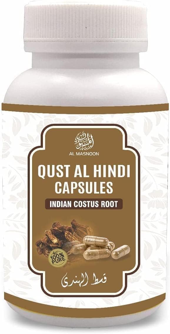 SENTA Qust al Hindi Capsules / Indian Costus Root Capsules 500mg Pack of 60 Vegetarian Capsules - görsel 1