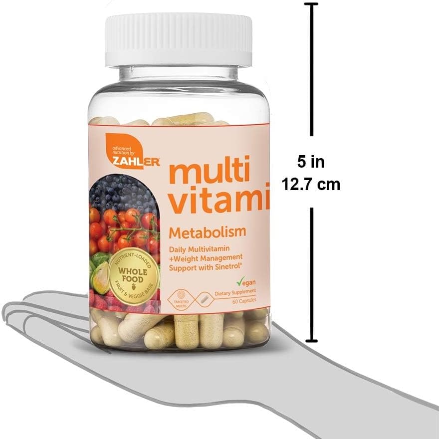 Zahler Multivitamin Metabolism + Weight Management Support with Iron, 60 Capsules - görsel 6