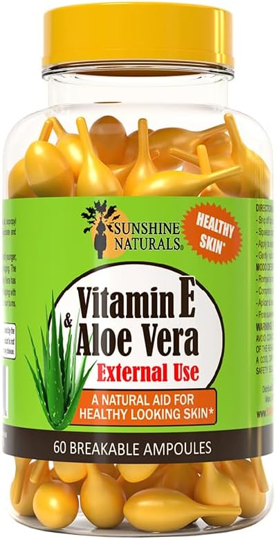 Sunshine Naturals Vitamin E and Aloe Vera Moisturiser - 180 Vials (Pack of 3) - görsel 2