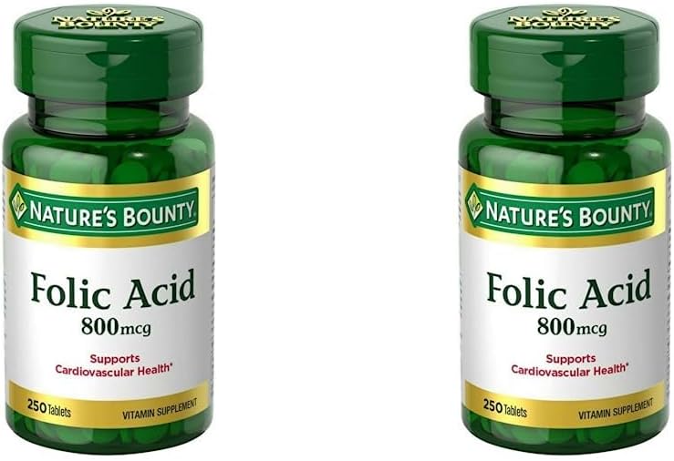 Nature's Bounty Folic Acid 800 µg, 250 Tablets (Pack of 2) - görsel 2