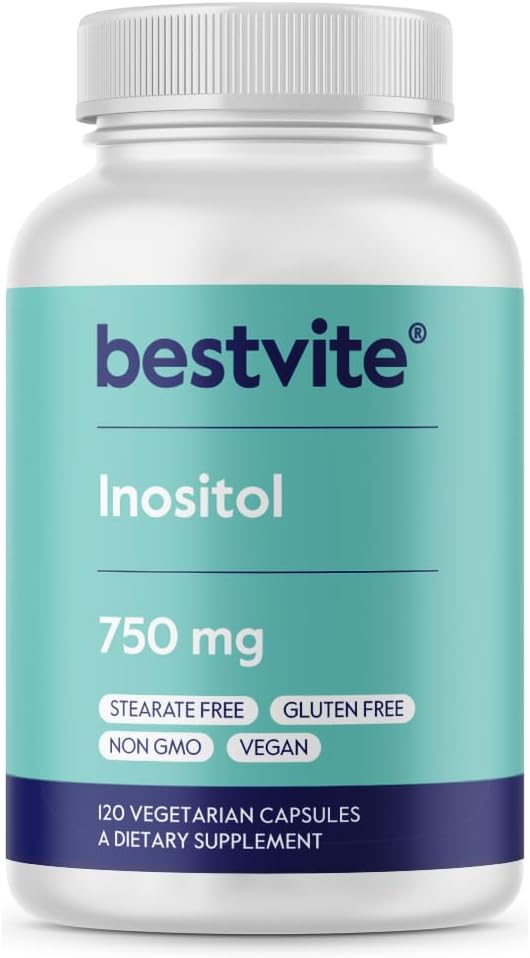 BESTVITE Inositol 750 mg - Myo-Inositol (120 Vegetarian Capsules) - görsel 1