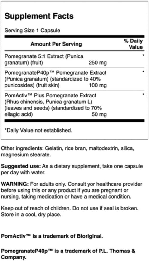 Swanson HERB Pomegranate Complex - 60 Capsules - görsel 3