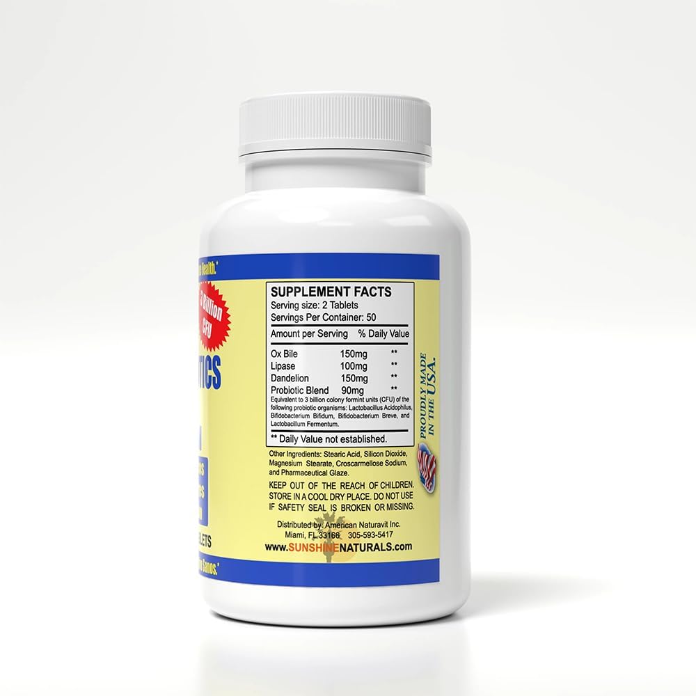 Sunshine Naturals Super Probiotics Supplement - 100 Capsules - görsel 3