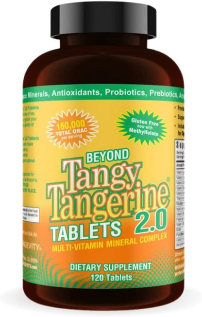 Youngevity Beyond Tangy Tangerine 2.0 Multivitamin and Mineral Complex – 120 Tablets (6-Pack)