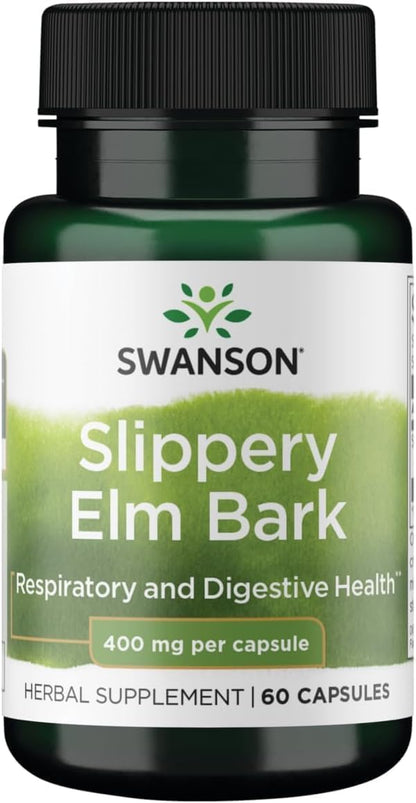 Swanson Slippery Elm Bark 400 mg 60 Capsules