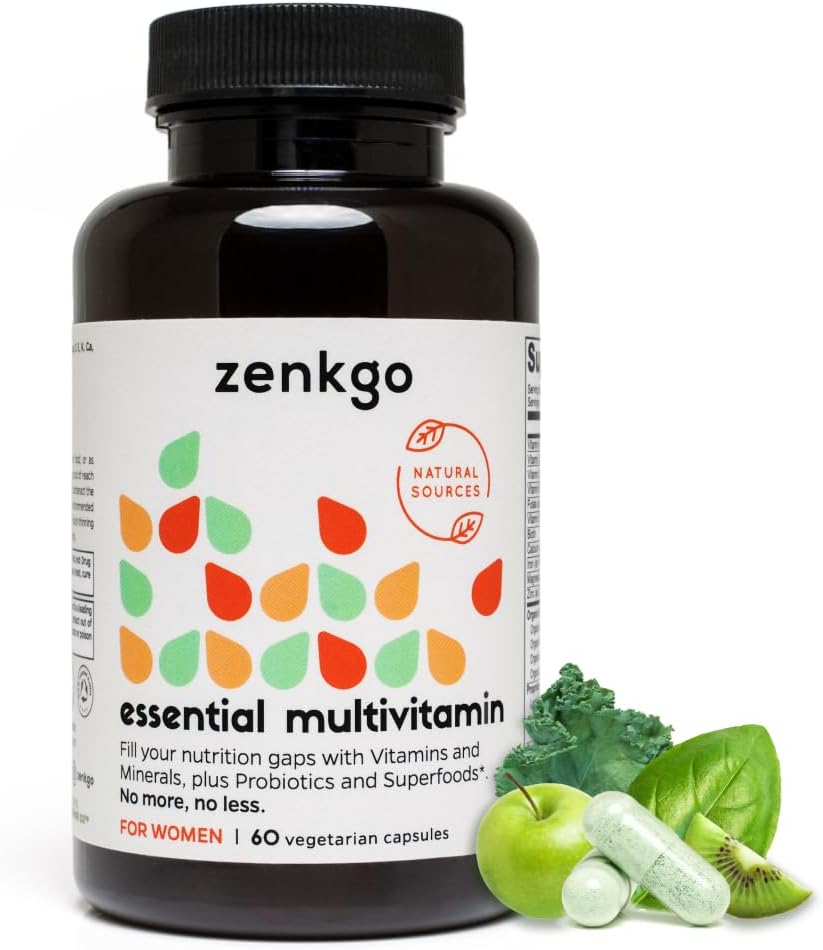 Zenkgo Women's Vitamins + Probiotics 25B CFU with Organic Whole Foods - görsel 9