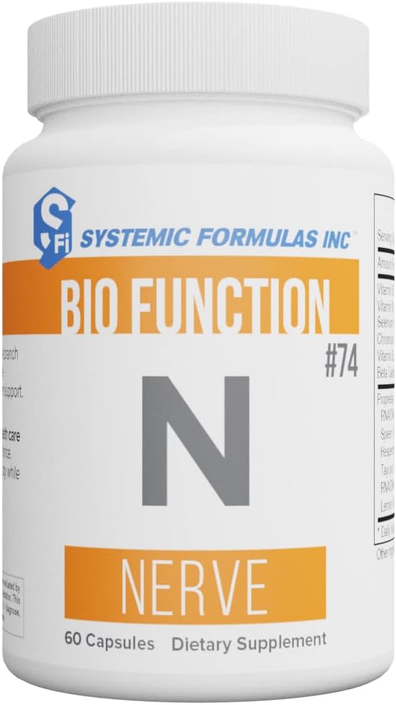Systemic Formulae Nerve - 60 Capsules Bio Function #74. Nervous System Support Supplement. - görsel 1