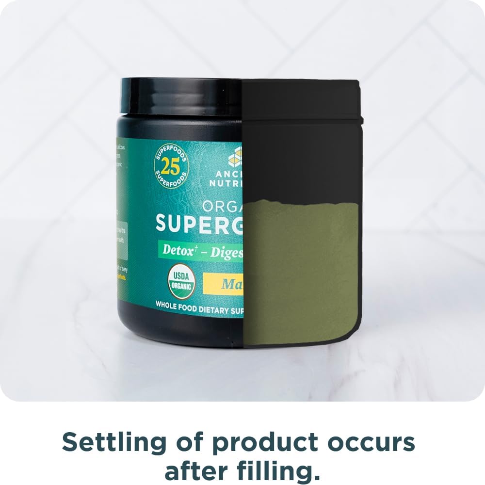 Ancient Nutrition SuperGreens Powder - Organic Mango Flavour, 12 Servings - görsel 8