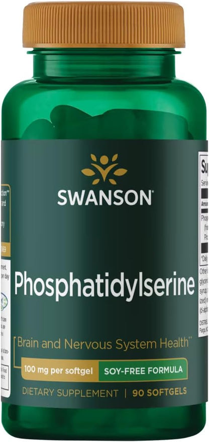 Swanson Sunflower Phosphatidylserine Soya-Free 100 mg 90 Softgels