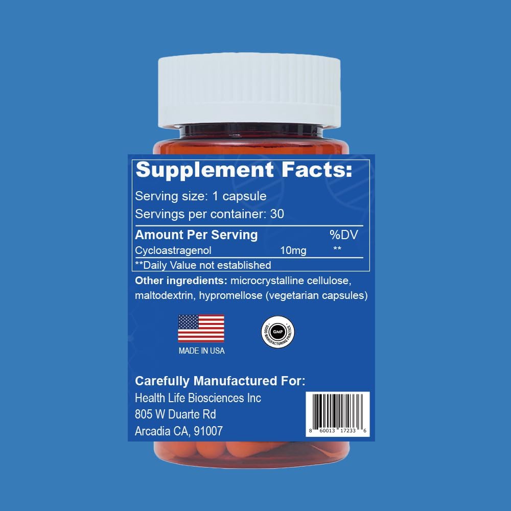 CAW Hypersorption Cycloastragenol 10mg - Enteric-Coated Vegetarian Capsules (6 Bottles) - görsel 4