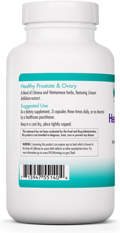 NutriCology Healthy Prostate & Ovary – Herbal Blend with Crinum Latifolium – Hormonal Support for Men and Women – 180 Vegetarian Capsules