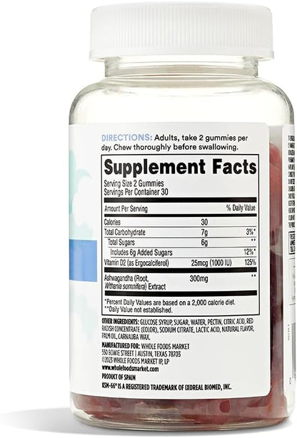 365 by Whole Foods Market, Ashwagandha Gummies, 60 Gummies