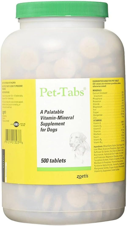 Pet Tabs for Dogs - 500 Tablets by Pfizer