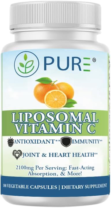 PURE Liposomal Vitamin C 2100mg – 180 Capsules (60 Servings) - görsel 1