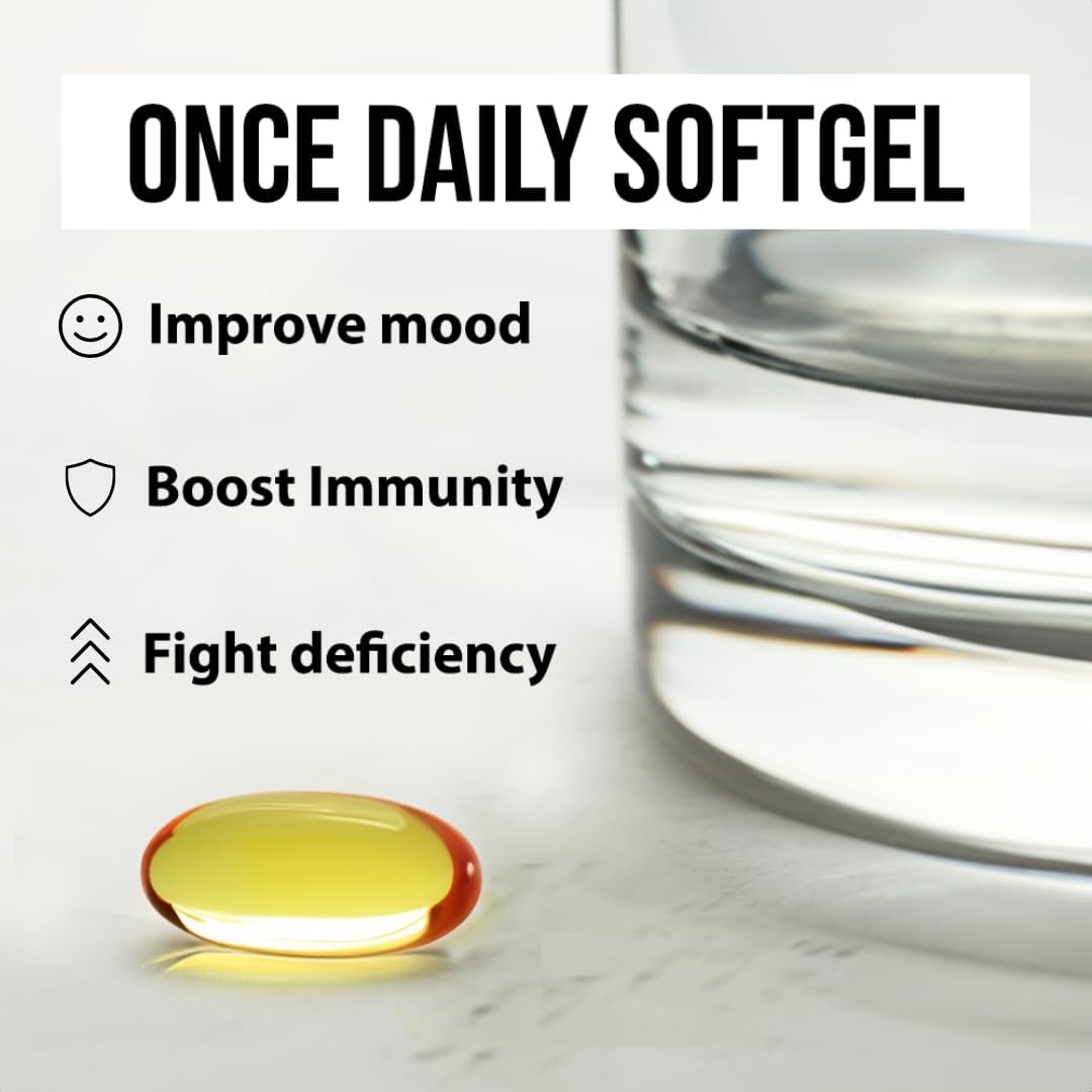 Wellness Warrior Vitamin D3 125mcg 5,000 IU Cholecalciferol Organic Extra Virgin Olive Oil 30 Softgels - görsel 4