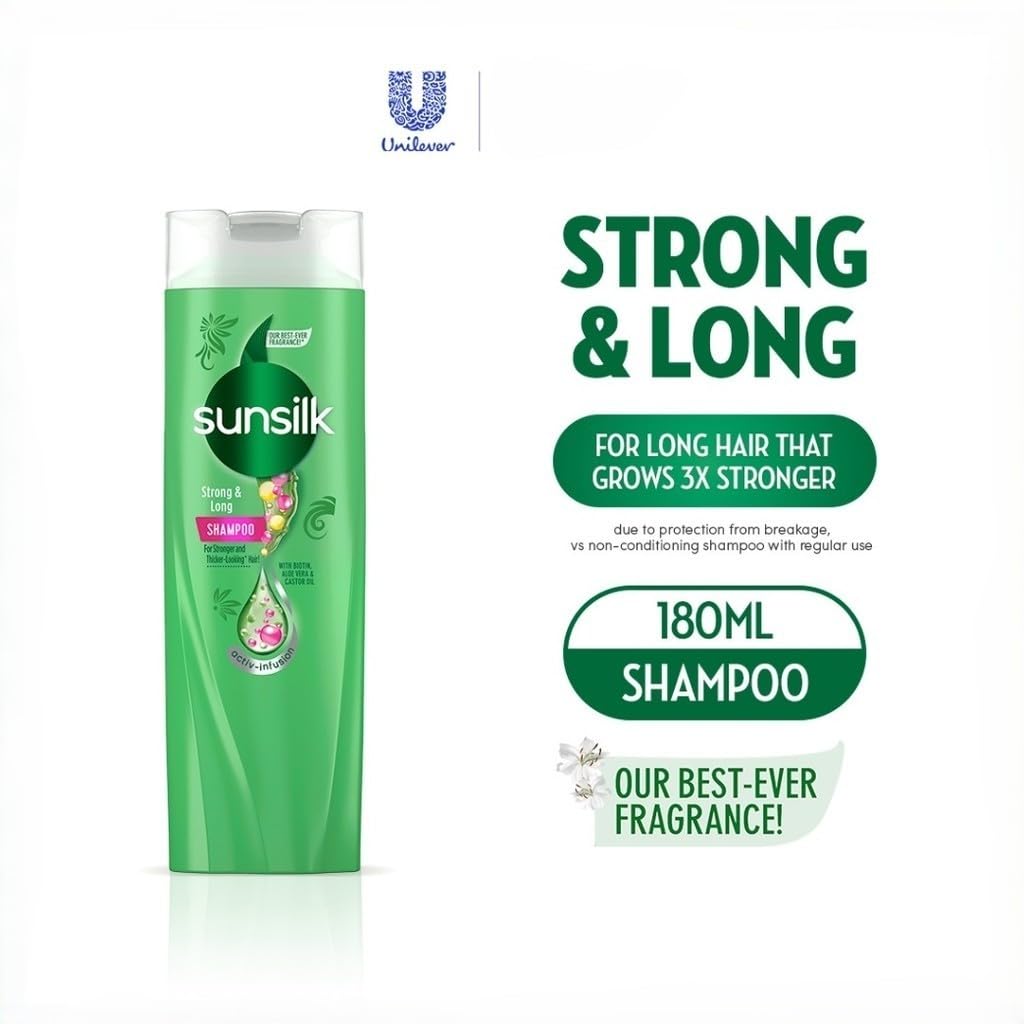 Sunsilk Co-Creations Strong and Long with Biotin Shampoo, 180 ml - görsel 3