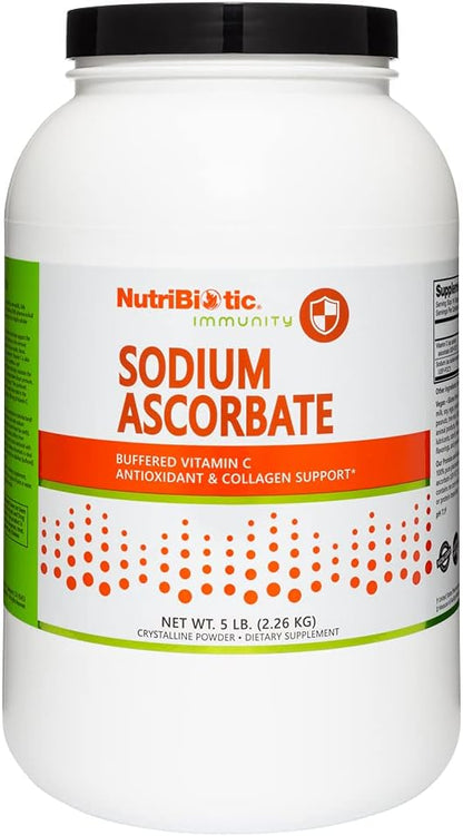 NutriBiotic Sodium Ascorbate Buffered Vitamin C Powder, 1 kg – Vegan, Non-Acidic, Easier on Digestion