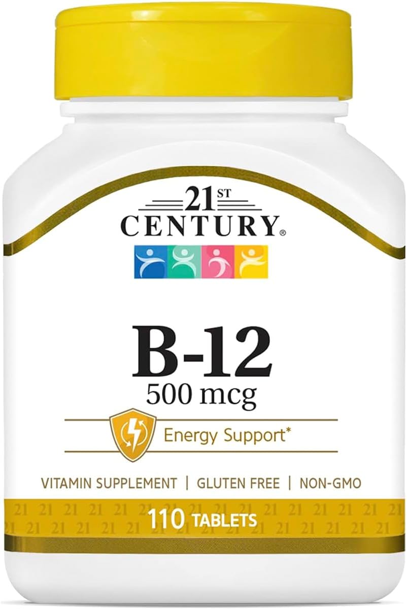 21st Century B-12 500 mcg Tablets, 110 Count (Pack of 2) - görsel 1