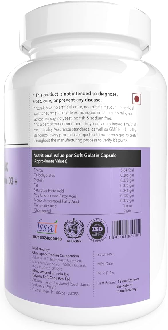Orthomax - Vitamin D3 & K2-M7 + Calcium Dietary Supplement - görsel 3