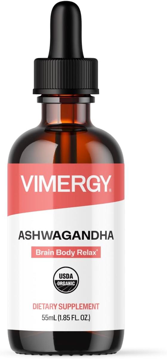 Vimergy USDA Organic Ashwagandha Liquid Extract – 55 ml - görsel 1