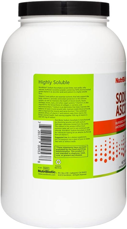 NutriBiotic Sodium Ascorbate Buffered Vitamin C Powder, 2.27 kg