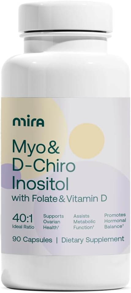 MIRA PCOS Supplement - Myo-Inositol & D-Chiro-Inositol 40:1 Ratio - Hormonal Balance & Ovarian Support - 90 Capsules - görsel 6
