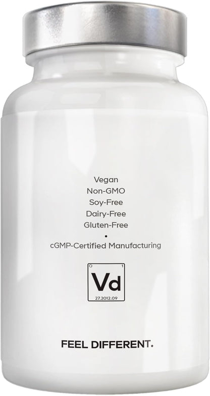 Amen Vitamin D, K2 & Zinc – 5000 IU D3, 90 mcg K2, 30 mg Zinc – Vegan, Non-GMO, Organic Whole Food Blend – 60 Capsules