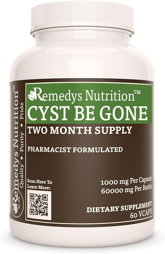 Cyst Be Gone – 1,000 mg, 60 Vegan Capsules Herbal Food Supplement - görsel 1