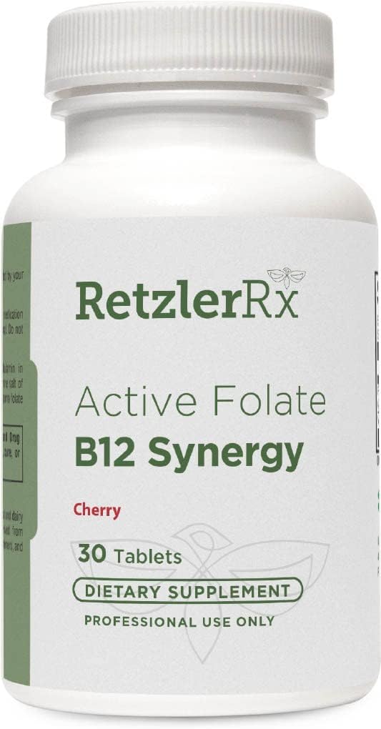 RetzlerRx® Active Folate B12 Synergy Lozenge – 2500 mcg MecobalActive™ B12 & 1700 mcg Quatrefolic® 5-MTHF – Physician Formulated - görsel 1