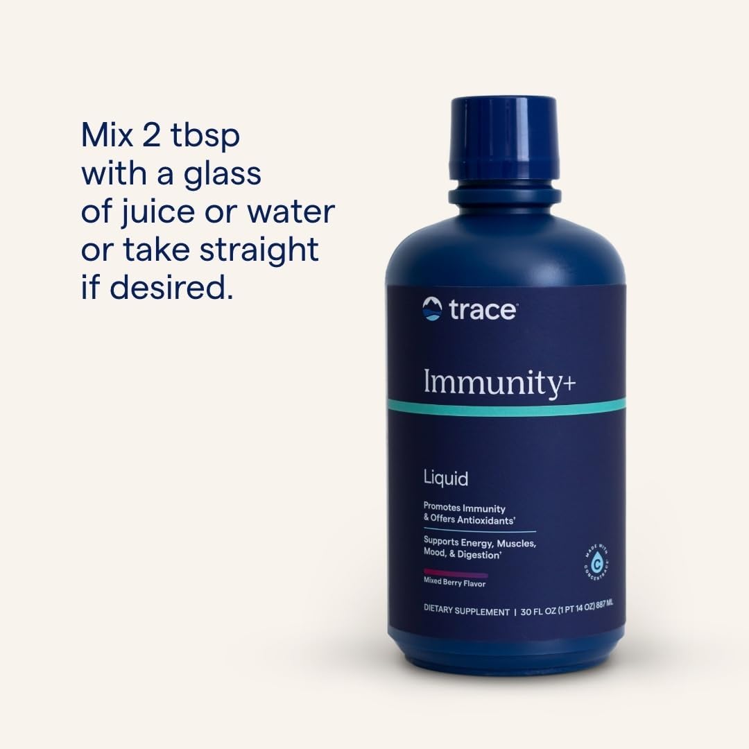 Trace Minerals Liquid Immunity+ with Elderberry, Zinc, Vitamins C & D - Mixed Berry - 30 oz - görsel 4