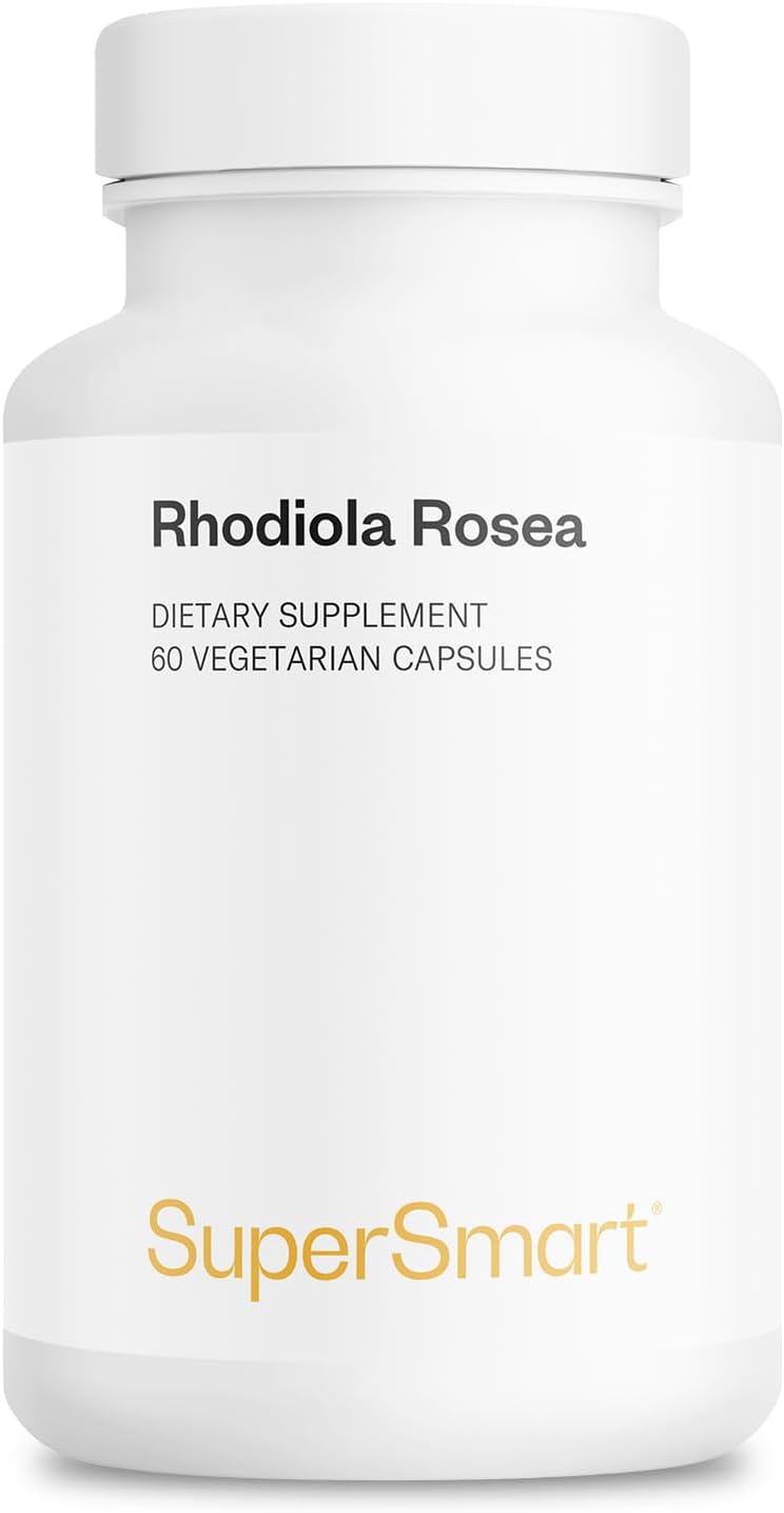 Supersmart Rhodiola Rosea 600mg per Day (Patented & High Strength) - Rhodiolife Rhodiola Supplement - Wild-Crafted - Rosavins 5%, Salidroside 1.8% | Non-GM & Gluten-free - 60 Vegetarian Capsules - görsel 1