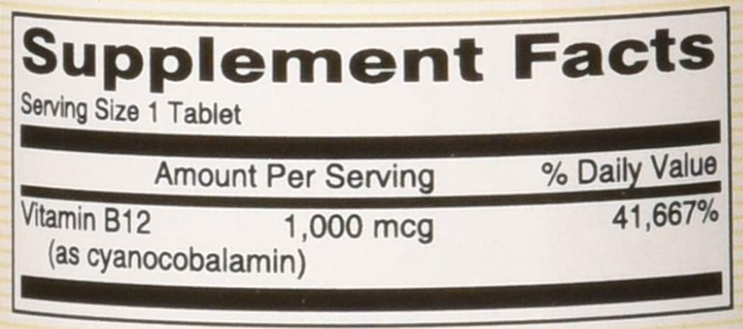 Mason Natural Vitamin B-12 1000mcg Sublingual Tablets, 100 Tablets - görsel 3