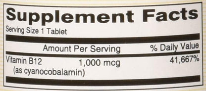 Mason Natural Vitamin B-12 1000mcg Sublingual Tablets, 100 Tablets