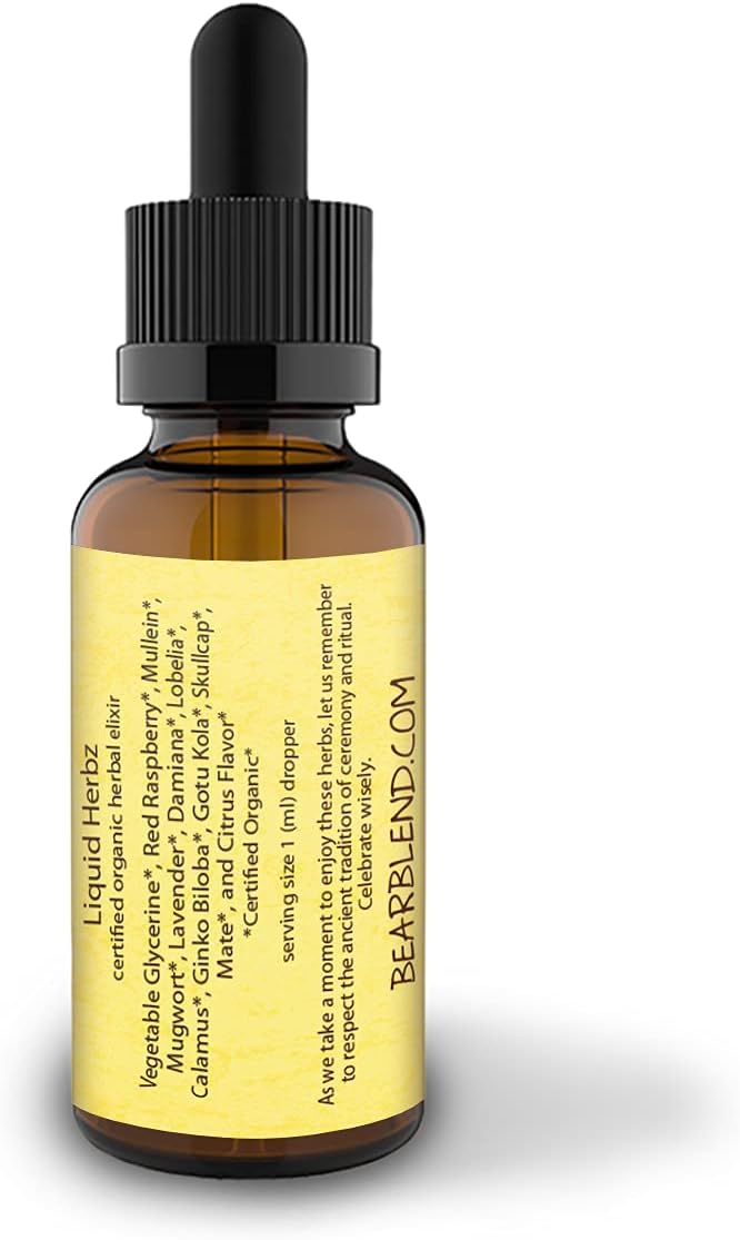 Bear Blend Liquid Herbz — Vizion — Citrus Flavour — Herbal Elixir — Organic Herbal Supplement — 30 ml - görsel 2