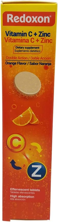 Redoxon Orange Effervescent Vitamin C with Zinc, 20 Tablets (6 Pack) 20 Count - görsel 4
