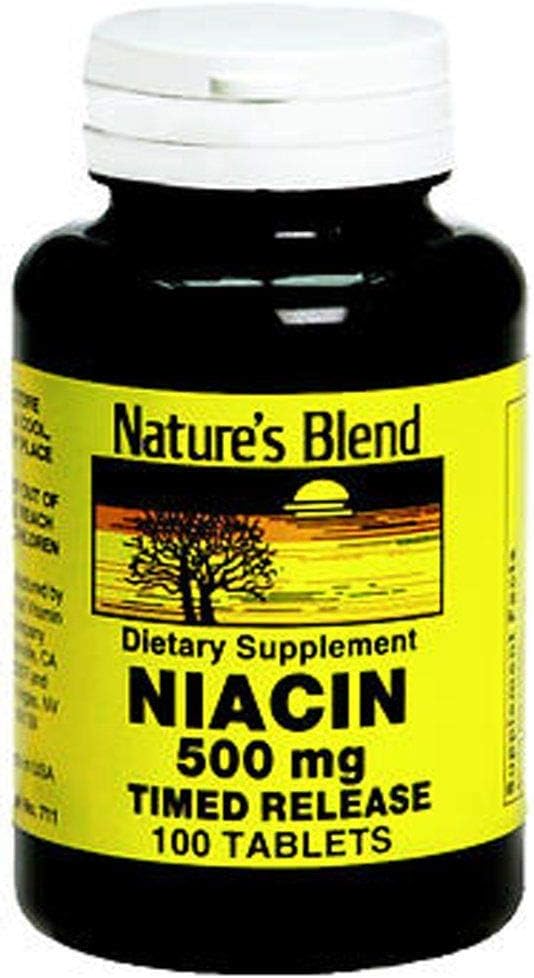 Nature's Blend Niacin 500 mg, 100 Tablets - görsel 1