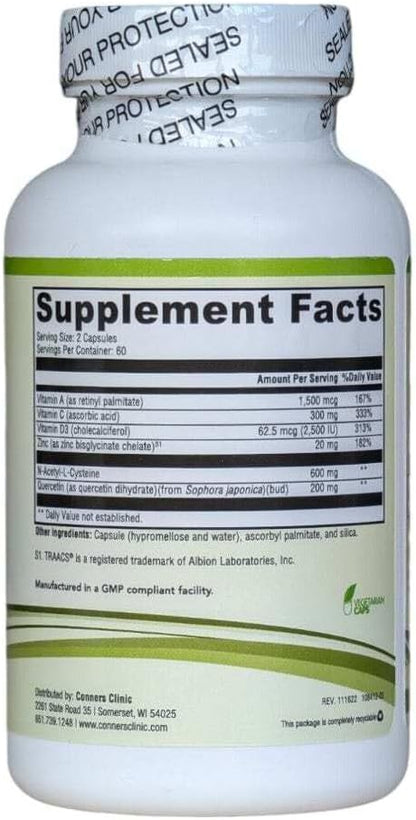 Clear CV - 120 Capsules | Immune System Support with Vitamin D, Zinc, Quercetin, NAC, Vitamin C