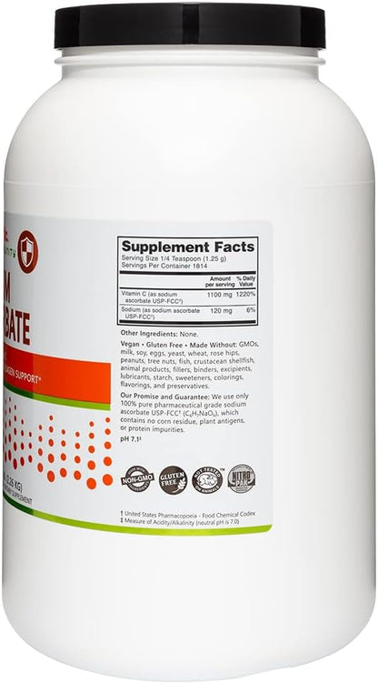 NutriBiotic Sodium Ascorbate Buffered Vitamin C Powder, 2.27 kg
