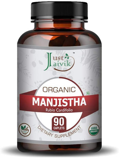 Just Jaivik Organic Manjistha Tablets, 750 mg, 90 Count